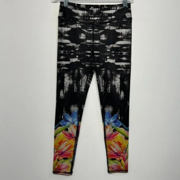 Evolution and Creation Leggings Floral Tropical Ankle Skinny XS High Rise - Picture 1 of 5
